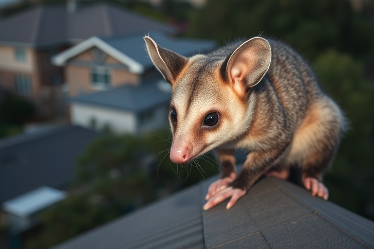 Possum in Wollert residential area